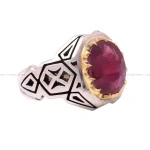 انگشتر ياقوت سرخ مردانه کد 30