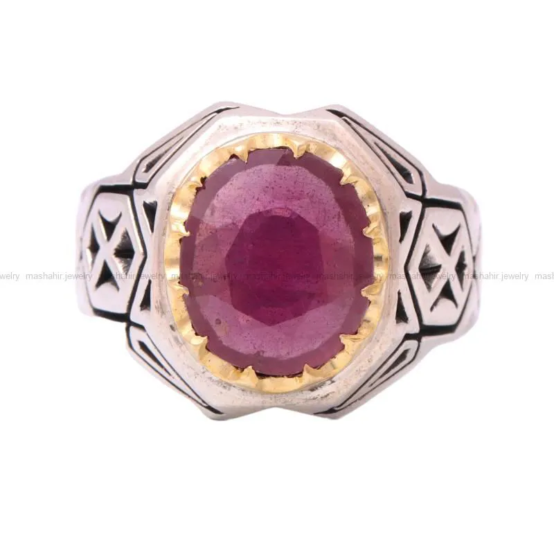انگشتر ياقوت سرخ مردانه
