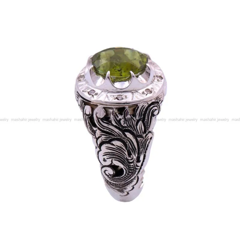 انگشتر زبرجد مردانه