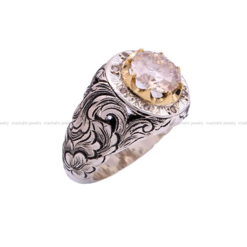 انگشتر مونزانايت مردانه