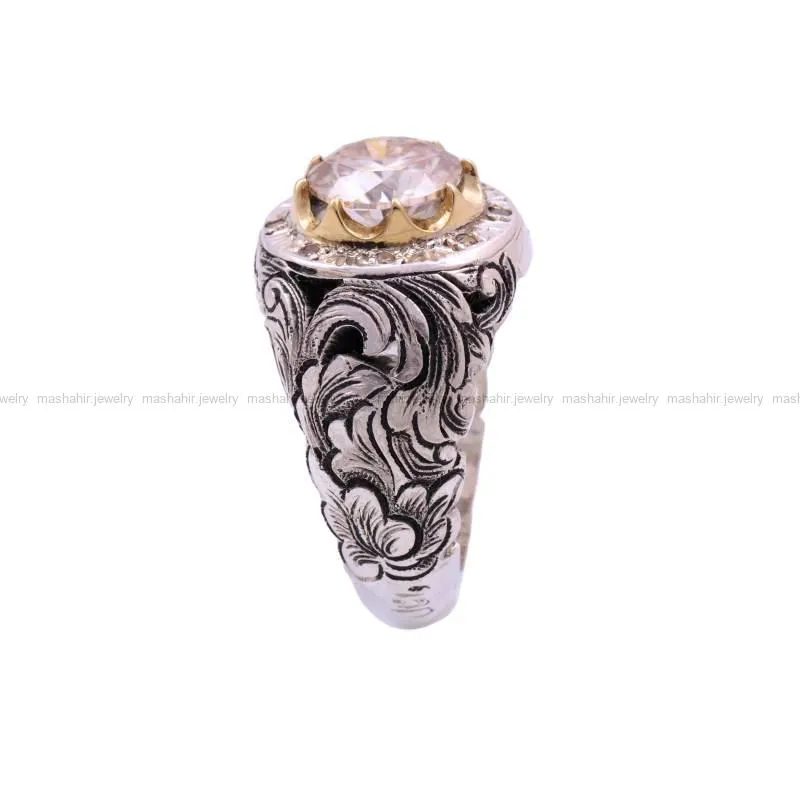 انگشتر مونزانايت مردانه