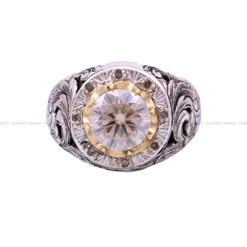انگشتر مونزانايت مردانه