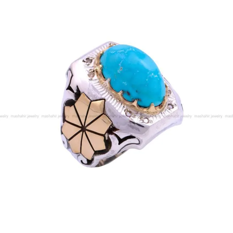 انگشتر فيروزه شجري مردانه