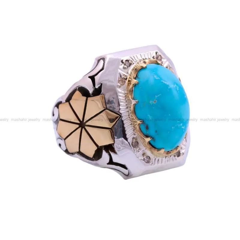 انگشتر فيروزه شجري مردانه