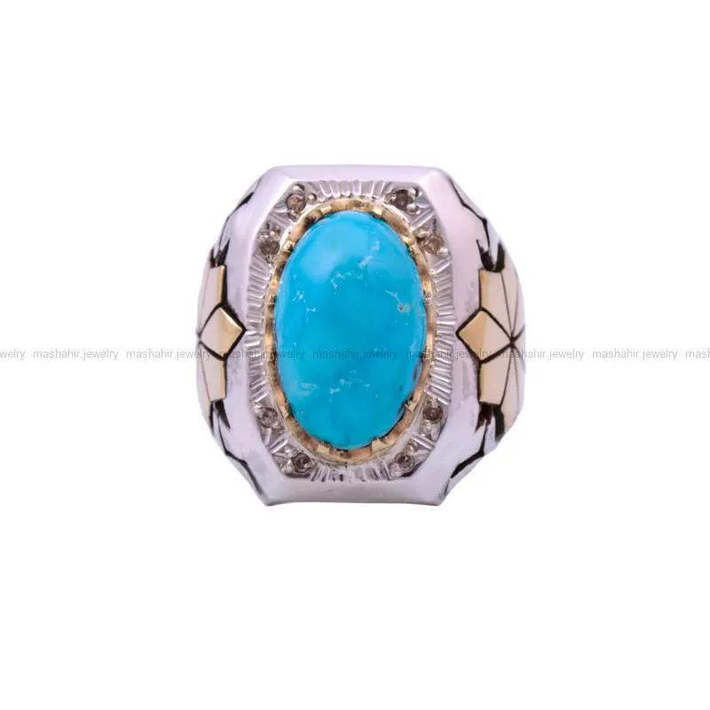 انگشتر فيروزه شجري مردانه