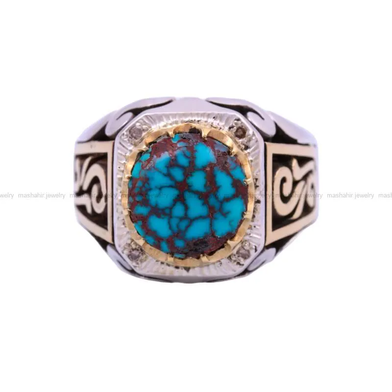 انگشتر فيروزه شجري مردانه