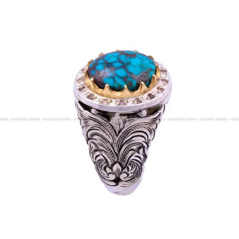 انگشتر فیروزه شجری مردانه