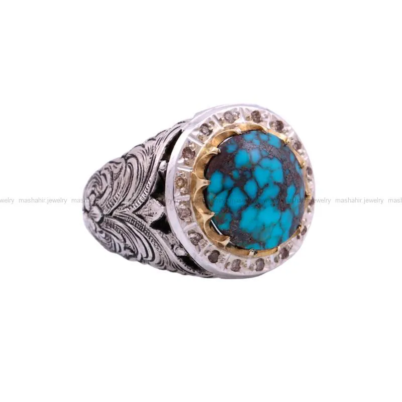 انگشتر فیروزه شجری مردانه