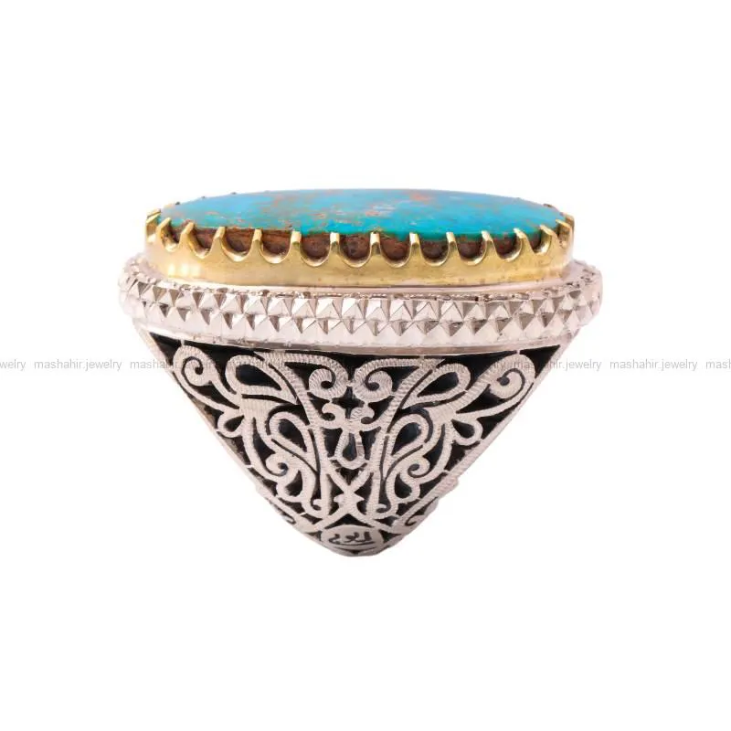 انگشتر فيروزه شجري مردانه