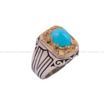 انگشتر فیروزه عجمی مردانه