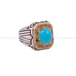 انگشتر فیروزه عجمی مردانه کد 58
