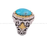 انگشتر فیروزه شجری مردانه کد 60