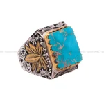 انگشتر فيروزه شجري مردانه کد 10