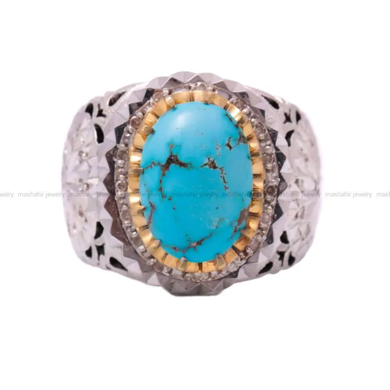 انگشتر فيروزه شجري مردانه