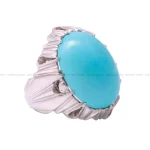 انگشتر فيروزه عجمي کلکسیونی  مردانه کد 20