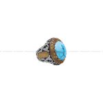 انگشتر فیروزه شجری مردانه کد 55