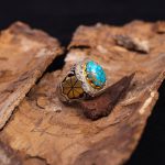 انگشتر فيروزه شجري مردانه کد 37