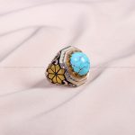انگشتر فیروزه شجری مردانه کد 52