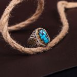 انگشتر فيروزه شجري مردانه کد 56