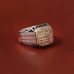 انگشتر صفحه برلیان مردانه کد 786