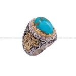 انگشتر فیروزه شجری مردانه کد 77