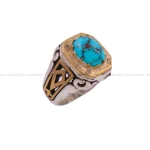 انگشتر فیروزه شجری مردانه کد 79