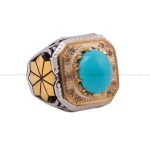 انگشتر فیروزه عجمی مردانه کد 82
