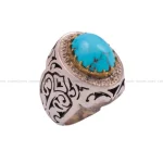 انگشتر فیروزه شجری مردانه کد 83