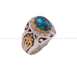 انگشتر فیروزه شجری مردانه کد 86