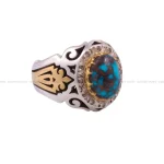 انگشتر فیروزه شجری مردانه کد 86