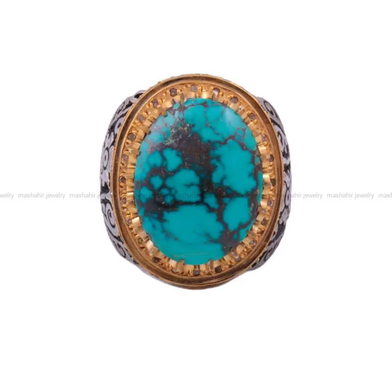 انگشتر فیروزه شجری مردانه