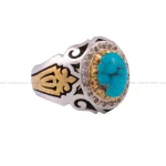 انگشتر فیروزه شجری مردانه کد 98