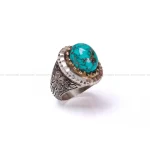 انگشتر فيروزه شجری مردانه کد 1072