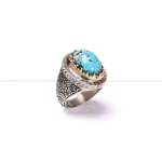 انگشتر فيروزه شجری مردانه کد 1078