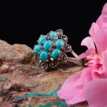 انگشتر فیروزه شجری زنانه کد 112