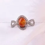 انگشتر عقیق زنانه کد 114