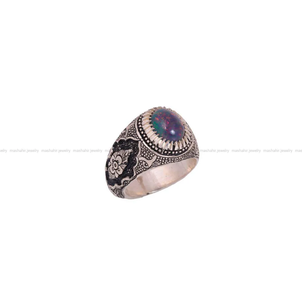 انگشتر اوپال مردانه کد 1155