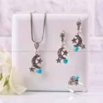 نیم ست فیروزه زنانه کد 117