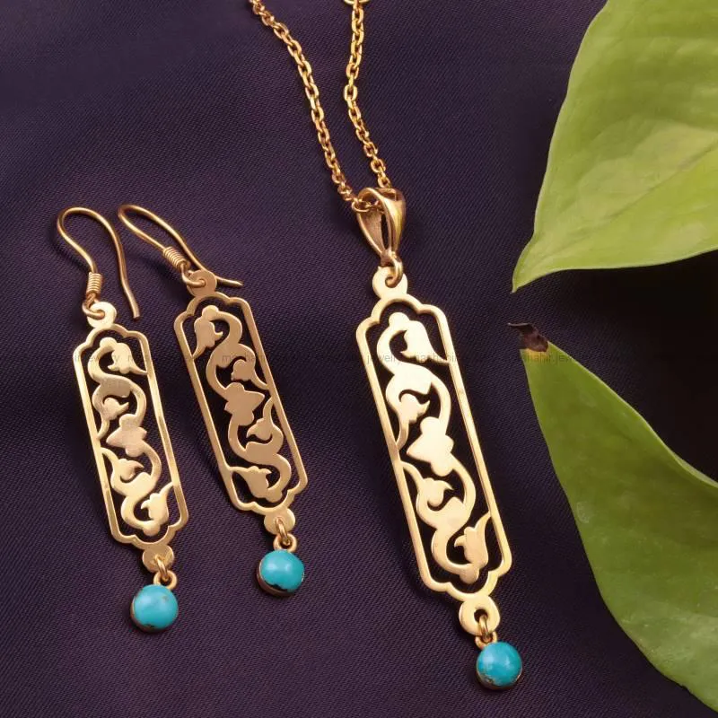 نیم ست فیروزه زنانه کد 118