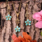 نیم ست فیروزه زنانه کد 120