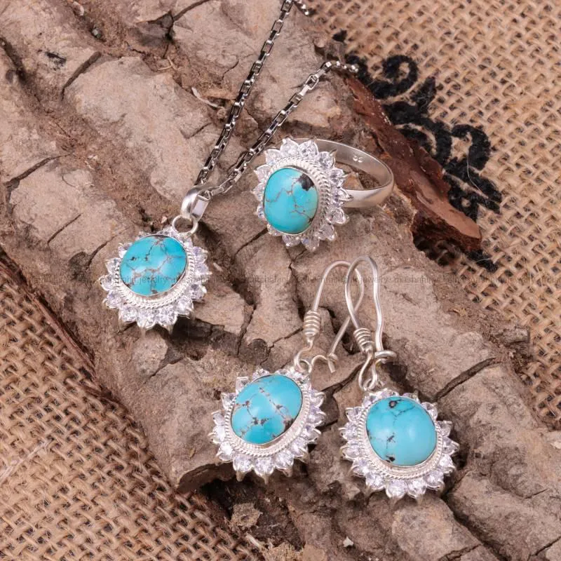 نیم ست فیروزه زنانه کد 121