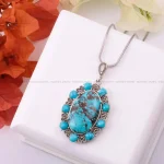 گردنبند فیروزه زنانه کد 133