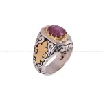 انگشتر ياقوت سرخ مردانه کد 161