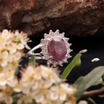 انگشتر ياقوت سرخ زنانه کد 184