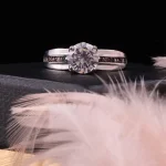 انگشتر طرح موزانايت زنانه