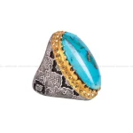 انگشتر فیروزه شجری مردانه کد 203