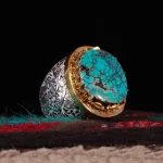 انگشتر فیروزه شجری مردانه کد 204