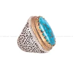 انگشتر فیروزه شجری مردانه کد 205