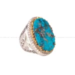 انگشتر فیروزه شجری مردانه کد 210