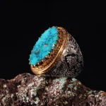 انگشتر فیروزه شجری مردانه کد 212